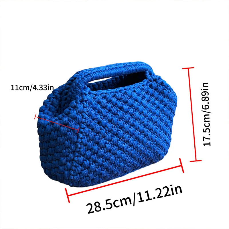 Hand-Woven Clutch Bag – Luxury Yarn Handbag for Women