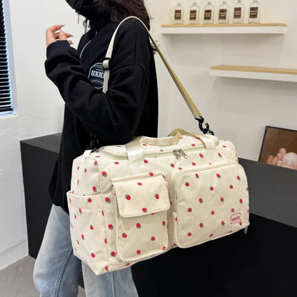 Corduroy Duffle Bag for Women – Large Travel & Gym Tote