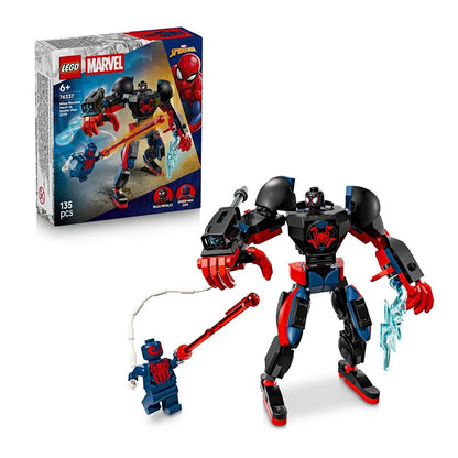 LEGO Marvel 76337 Miles Morales Mech vs Spider-Man 2099 Building Set