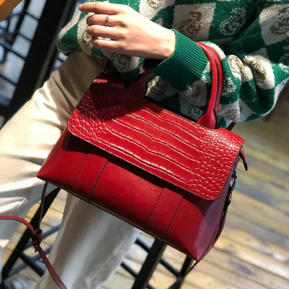 Cowhide Leather Crossbody Handbag for Women – Luxury Shoulder Bag