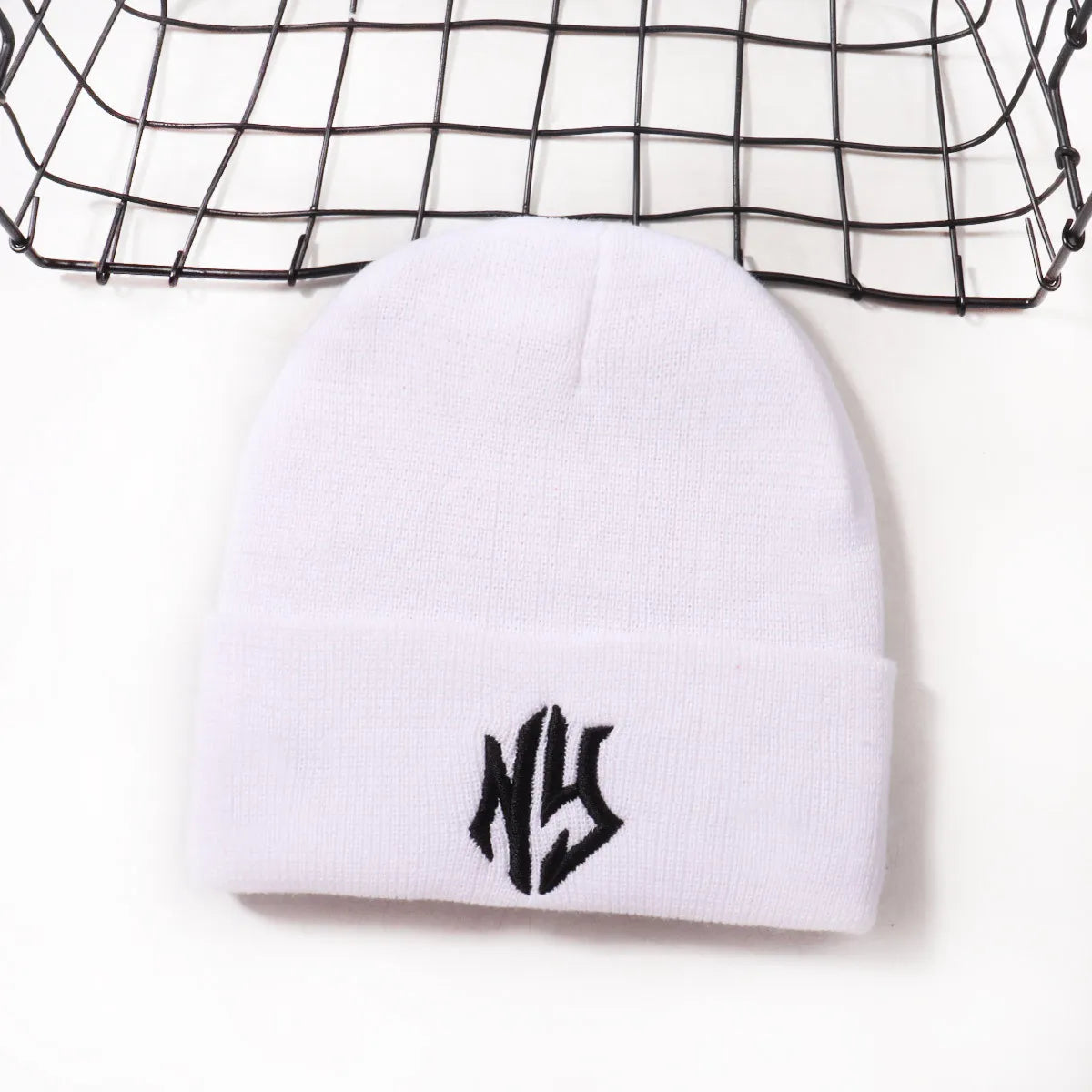NY Embroidered Knit Beanie – Unisex Winter Hat