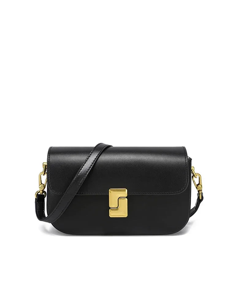 Leather Crossbody Bag – Women's Small Square Shoulder Bag