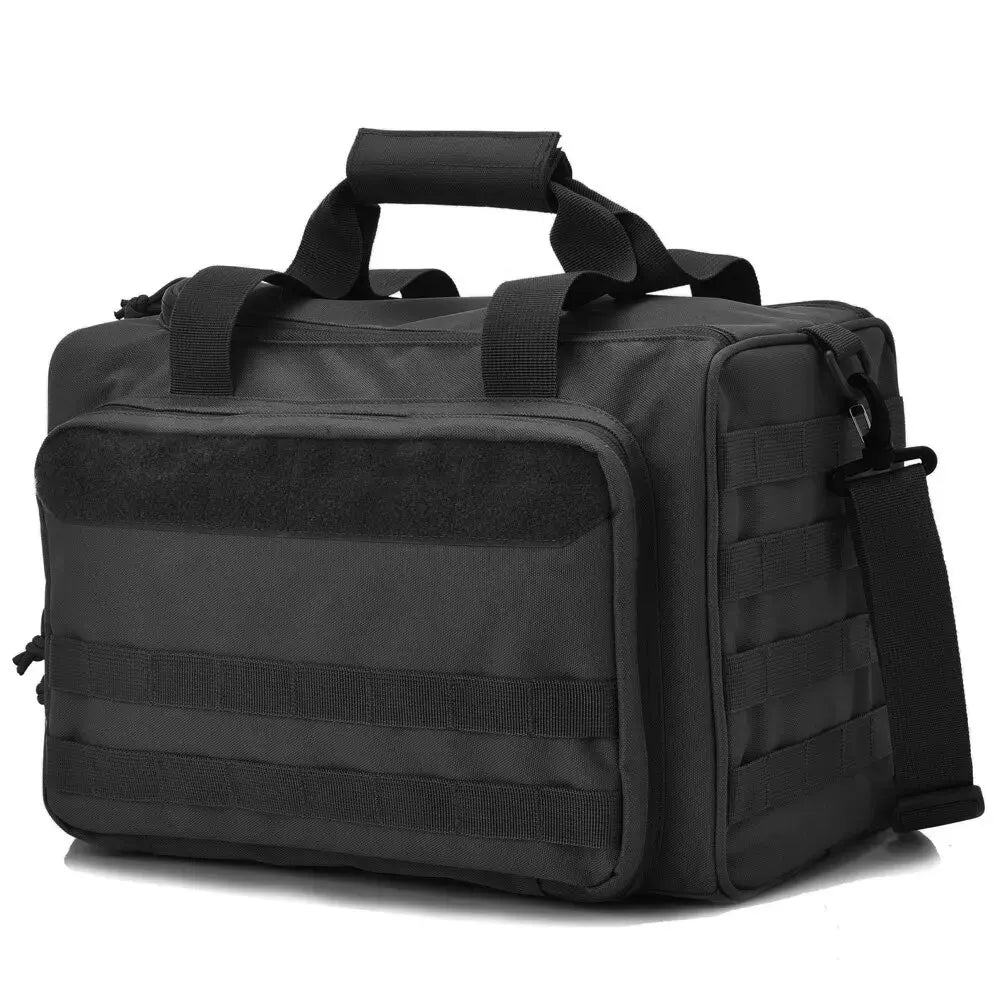 Tactical Gun Range Bag – Deluxe Pistol Shooting Duffel with Magazine Pouches