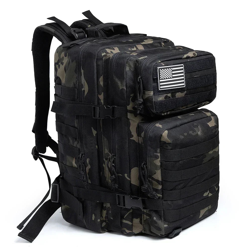45L Large Tactical Backpack – 3-Day MOLLE Rucksack for Hiking & Camping