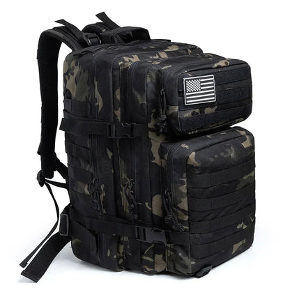 45L Large Tactical Backpack – 3-Day MOLLE Rucksack for Hiking & Camping