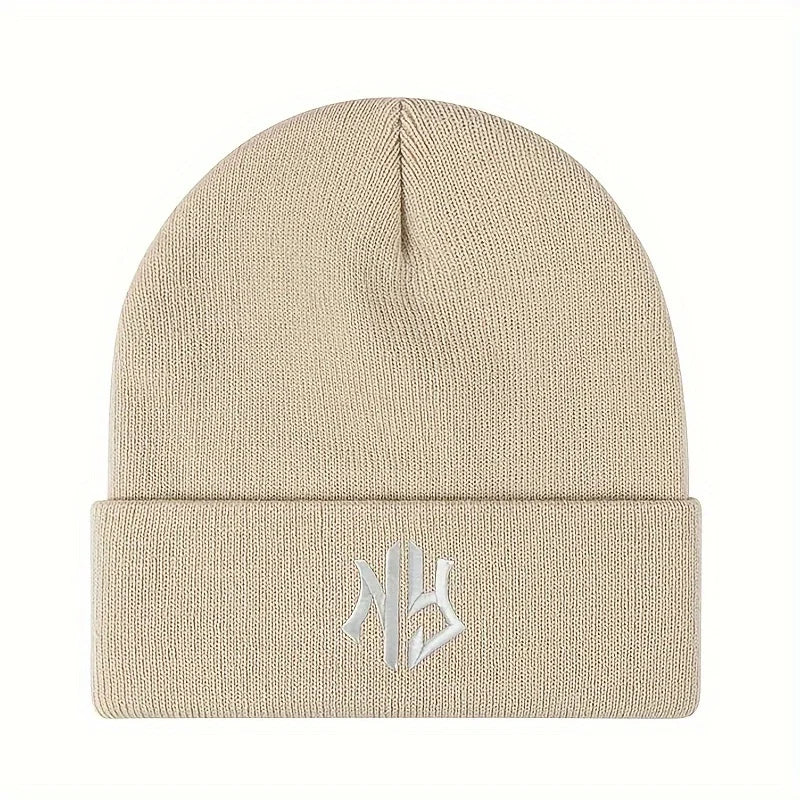 NY Embroidered Knit Beanie – Unisex Winter Hat