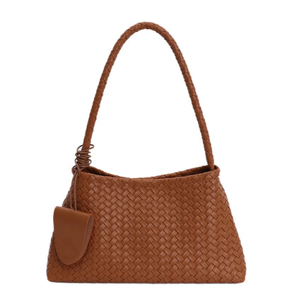 Woven Shoulder Bag for Women – Retro Underarm Handbag