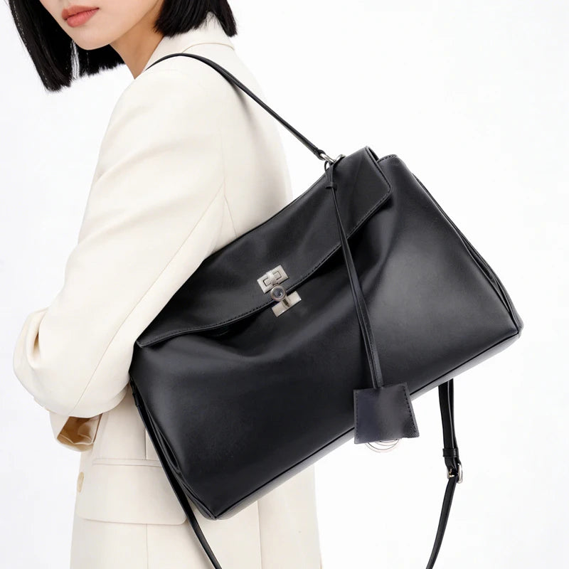 Women's Genuine Leather Large Capacity Tote Bag