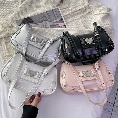 Y2K Pleated Underarm Shoulder Bag for Women
