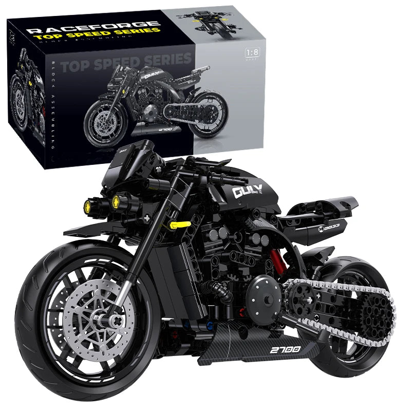 MOC Sportster Chopper Motorcycle Building Blocks Set – 1:8 Scale