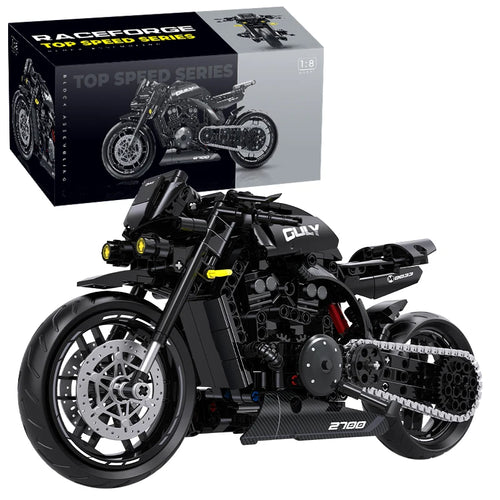 Dark Racing Motorcycle MOC Building Blocks Set – 500+ Pcs