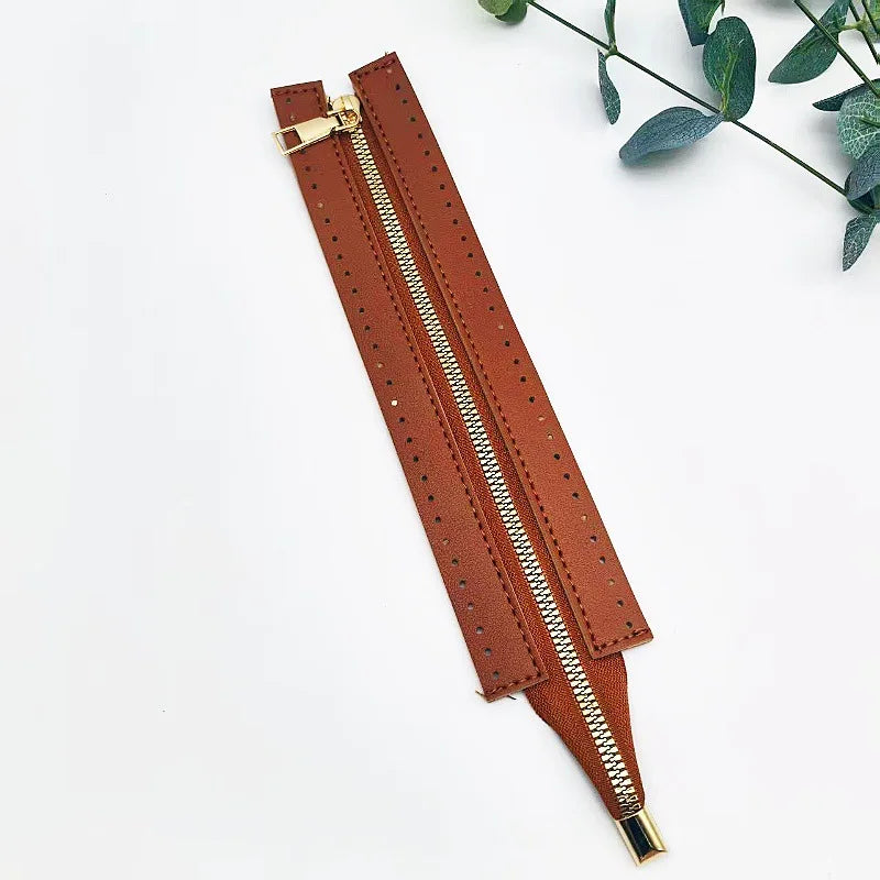 24cm PU Leather Zipper Strip for DIY Handmade Bags