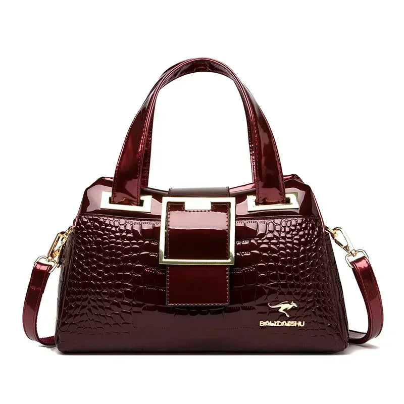 Leather Tote Shoulder Bag for Women – Large Crossbody Handbag