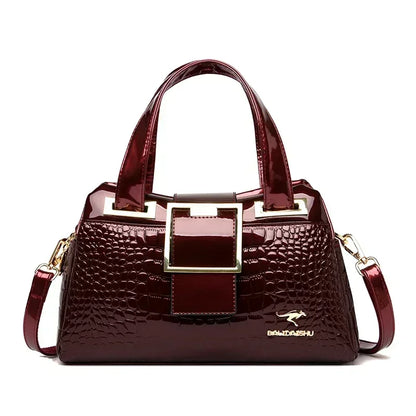 Leather Tote Shoulder Bag for Women – Large Crossbody Handbag