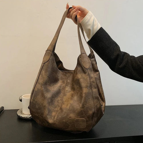 Large Soft PU Leather Hobo Shoulder Bag for Women