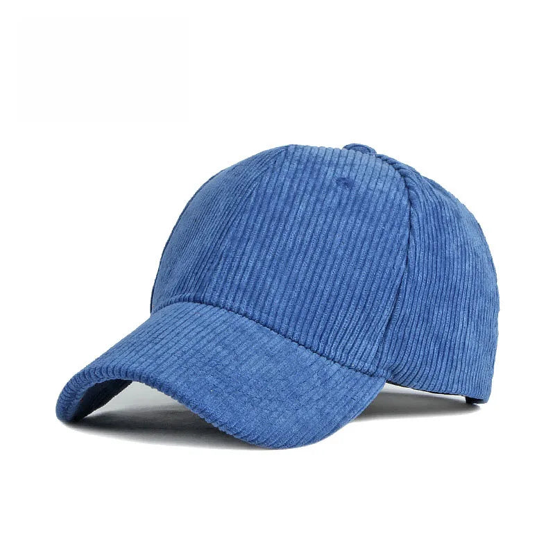 Corduroy Baseball Cap – Unisex Adjustable Snapback Hat for Men & Women