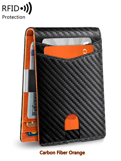 RFID Blocking Slim Front Pocket Wallet for Men – Carbon Fiber