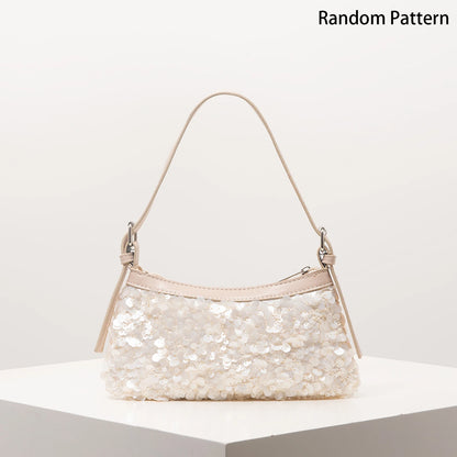 Sequin Shoulder Bag – Glitter Baguette Purse for Prom & Gala