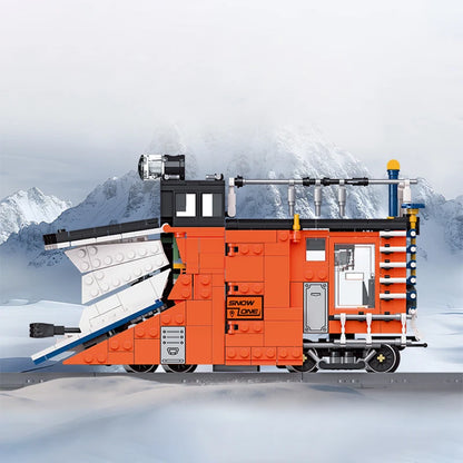 Railway Snow Plow Train Building Blocks Set – 945pcs with LED Lights