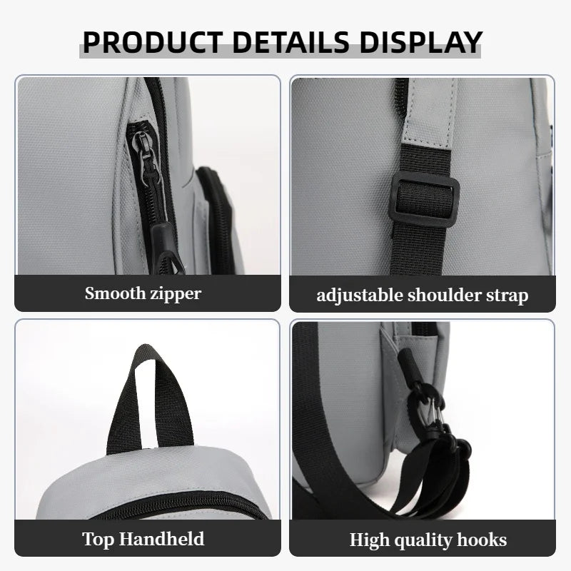 Men's Oxford Sling Chest Bag Mini Backpack