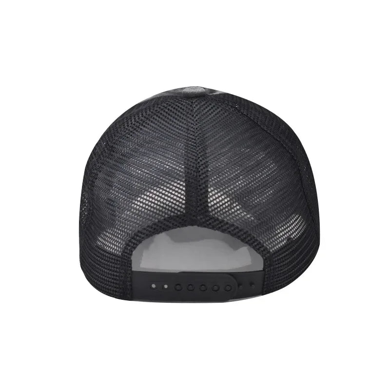 Distressed Mesh Baseball Cap – Breathable Washed Cotton Hat for Men & Women