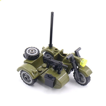 Military Anti-Aircraft Cannon MOC Building Blocks Model – WWII Artillery Brick Kit