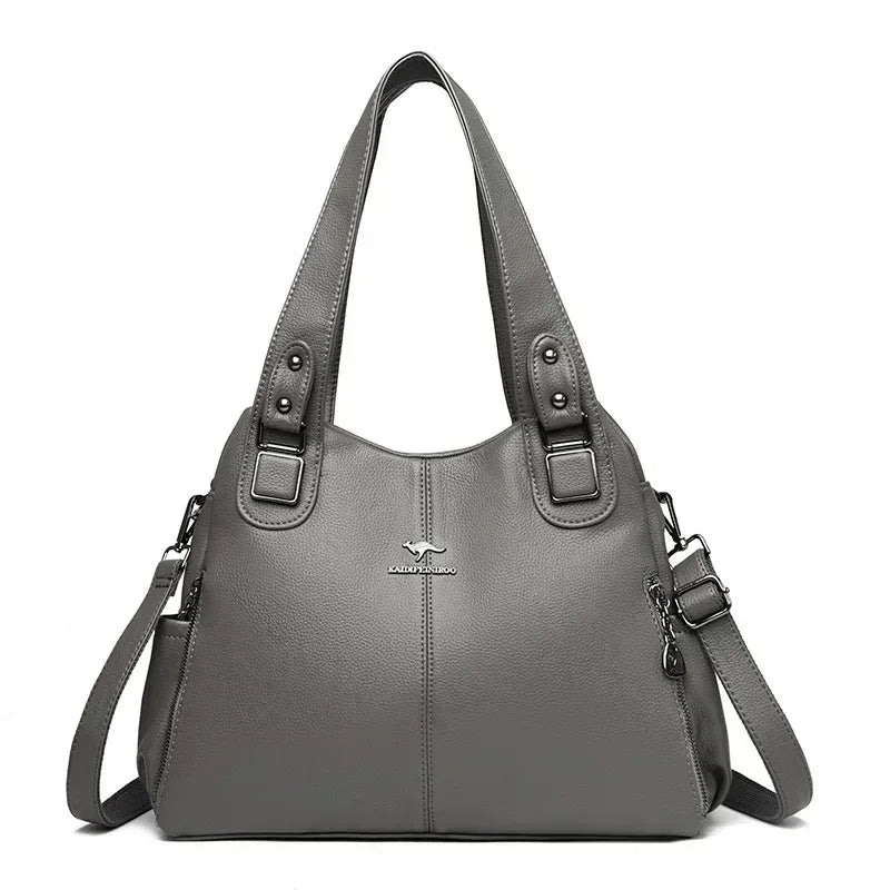 Leather Tote Shoulder Bag for Women – Large Crossbody Handbag