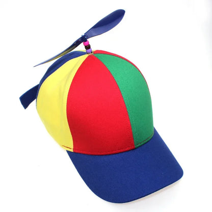 Propeller Baseball Cap – Colorblock Helicopter Hat for Kids & Adults