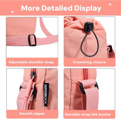 Nylon Crossbody Shoulder Bag Unisex Casual Sports Mini Bag