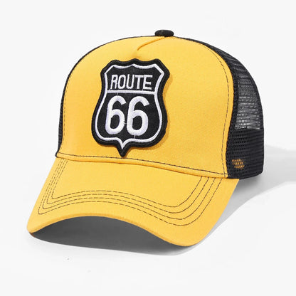 Route 66 Mesh Trucker Cap – Breathable Adjustable Baseball Hat