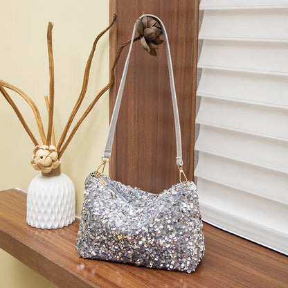 Sequin Shoulder Bag Women's Sparkling Handbag