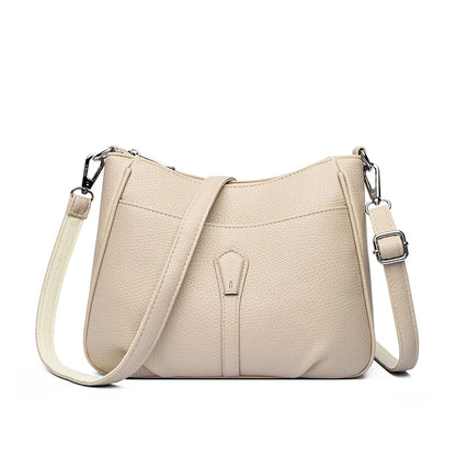 Roomy Soft Leather Crossbody Bag for Women – Classic Shoulder Purse