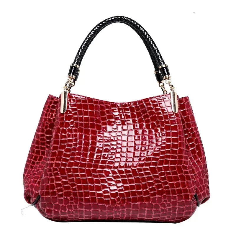 Leather Tote Shoulder Bag for Women – Large Crossbody Handbag