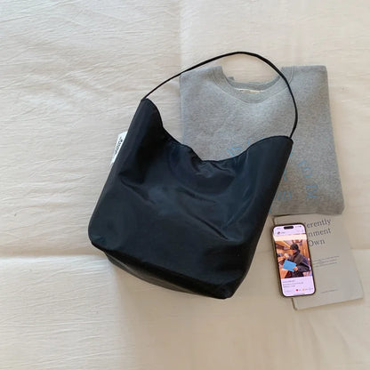 Large Capacity Nylon Shoulder Bag – Women's Lightweight Casual Tote