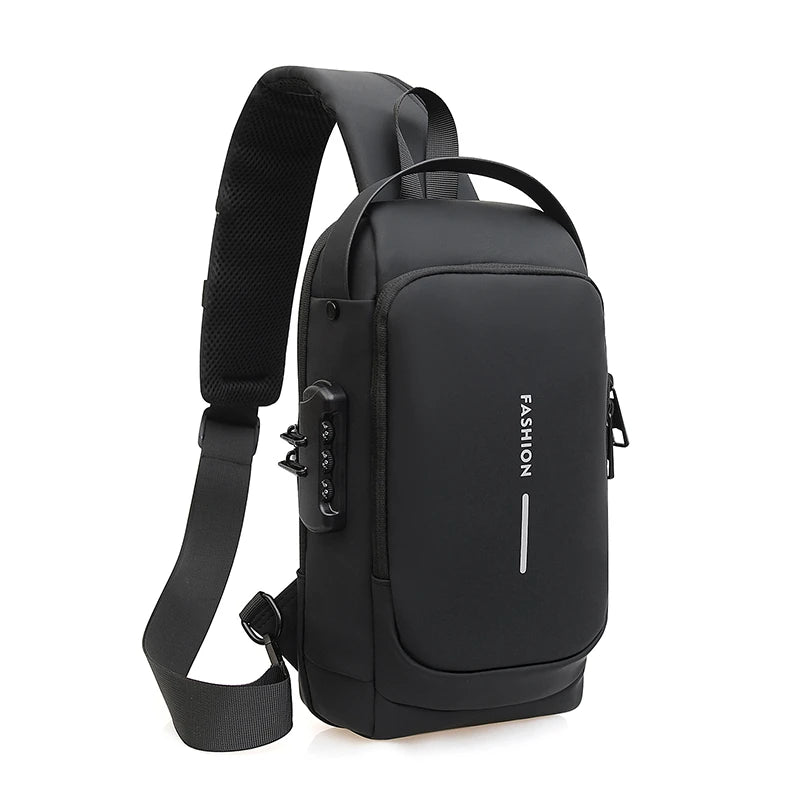 Men's Anti-Theft USB Charging Crossbody Sling Bag