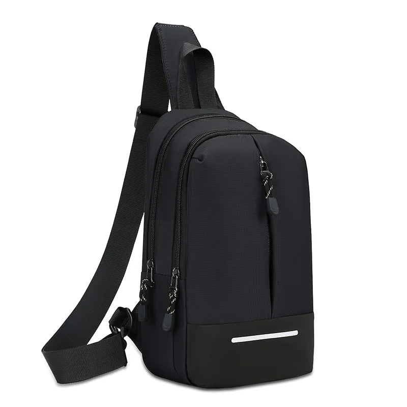 Men's Oxford Crossbody Chest Bag with Multiple Compartments