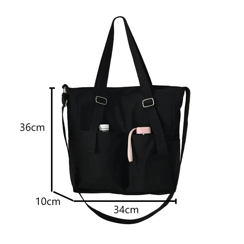 Waterproof Oxford Tote Bag – Large Capacity Women's Shoulder & Crossbody Bag