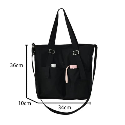 Waterproof Oxford Tote Bag – Large Capacity Women's Shoulder & Crossbody Bag