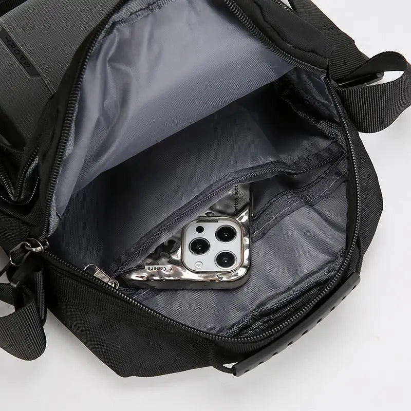 Men's Waterproof Shoulder Bag – Multi-Pocket Outdoor Crossbody
