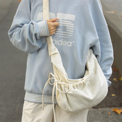 Corduroy Crossbody Shoulder Bag for Women