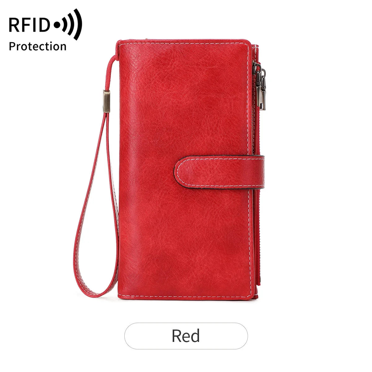 Women's RFID Blocking Trifold Long Wallet – Multifunction Card Holder