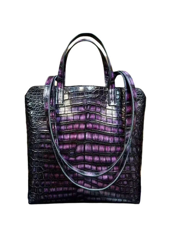 Crocodile Leather Large Tote Bag – Women's Shoulder Bag