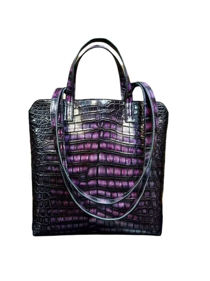 Crocodile Leather Large Tote Bag – Women's Shoulder Bag