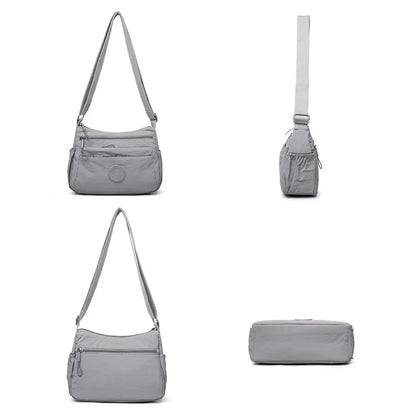 Women's Multi-Pocket Crossbody Shoulder Bag – Lightweight Nylon