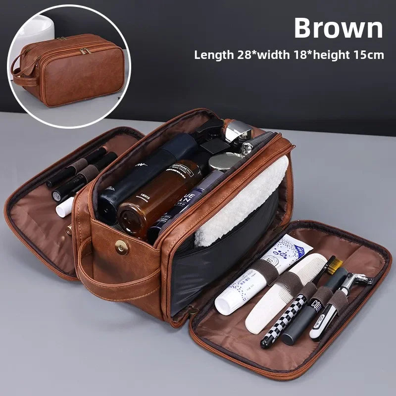 Toiletry Bag – Waterproof PU Leather Travel Dopp Kit