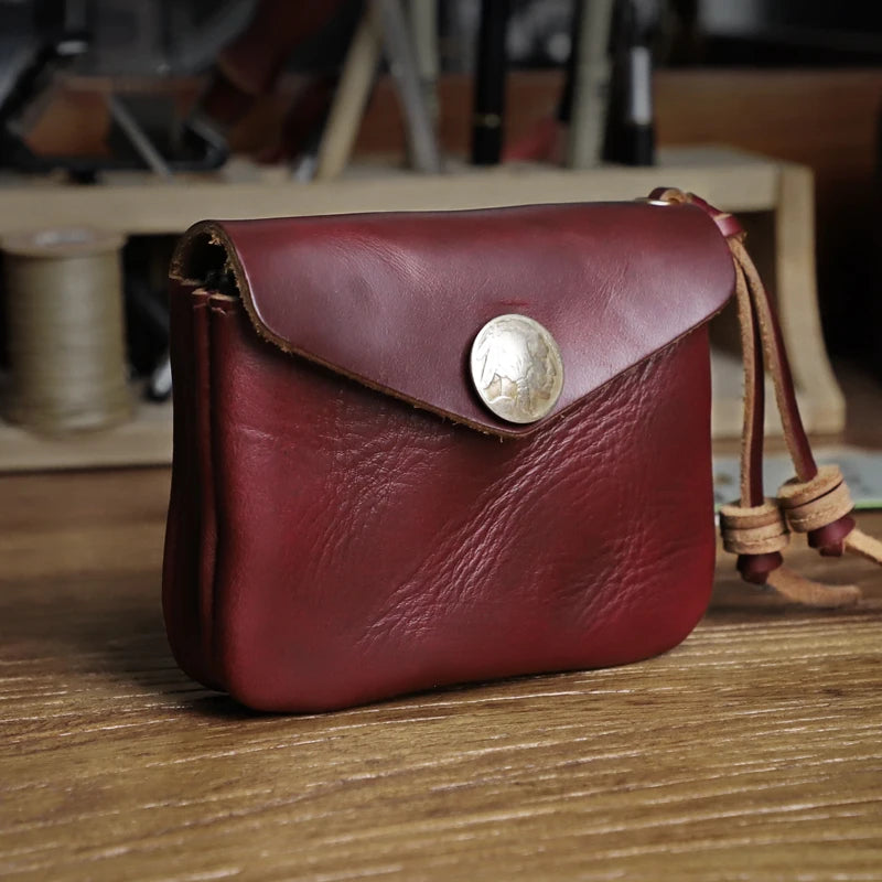 Handmade Genuine Leather Coin Purse & Card Holder Wallet