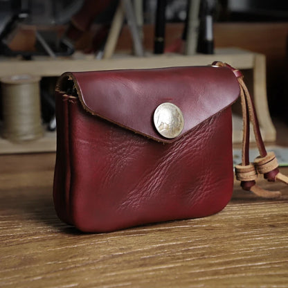 Handmade Genuine Leather Coin Purse & Card Holder Wallet