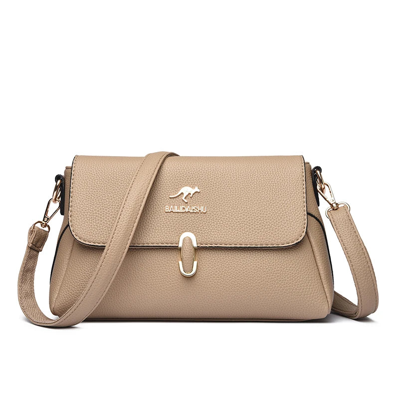 Women's Luxury PU Leather Crossbody Bag – Designer Shoulder Purse