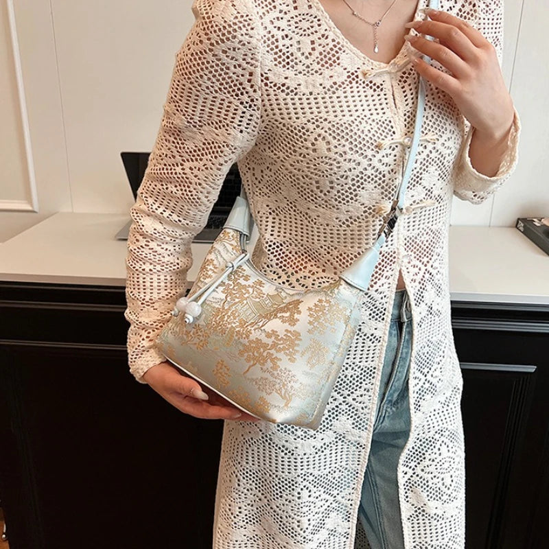 Chinese Embroidery Handbag – Versatile Shoulder & Tote Bag