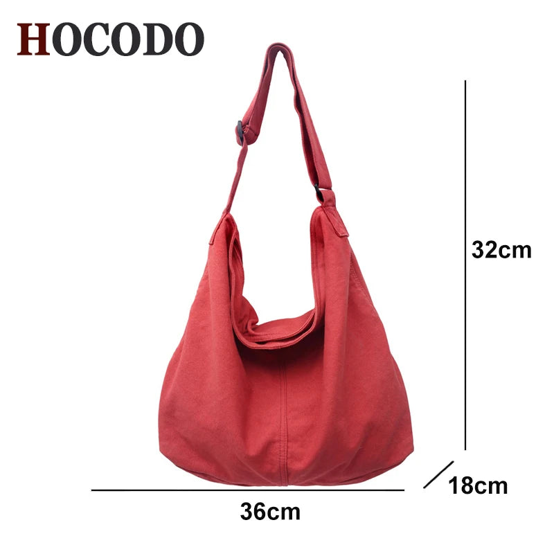 Canvas Shoulder Bag for Women – Large Hobo Tote Handbag